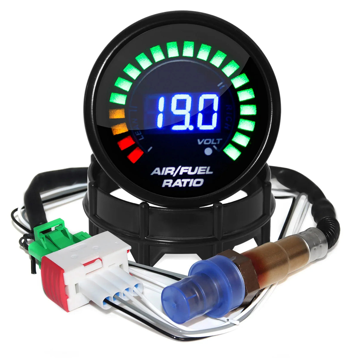 52mm Racing Gauge AFR with Narrowband O2 Sensor and 12V Voltmeter