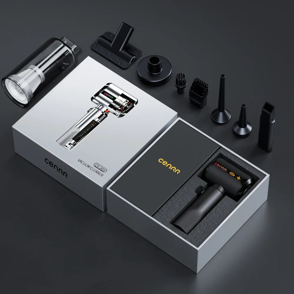 CENRR Wireless Car Vacuum Cleaner | 7500mAh Handheld Portable with LED Display