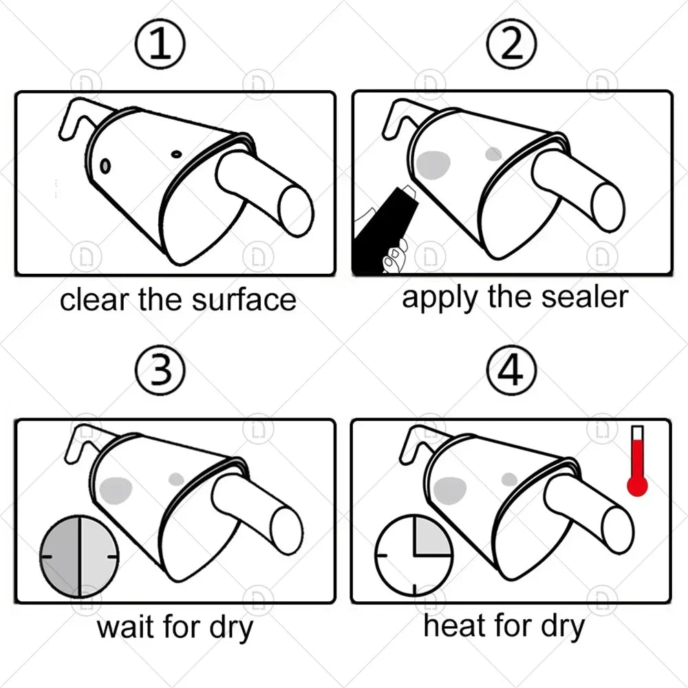 High Temperature Sealant | Car Exhaust Pipe Repair Kit
