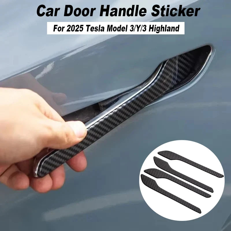 Tesla Model 3 Y Door Handle Protector Stickers ABS 4PCS