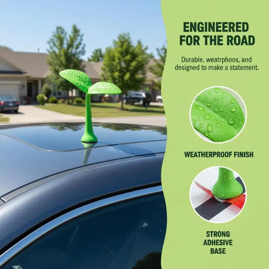 3D Bean Sprout Car Ornament Sticker