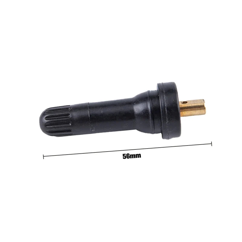 Tire Pressure Sensor Valve 4-Pack | Straight Rubber Nipple for TPMS Tubeless Disc