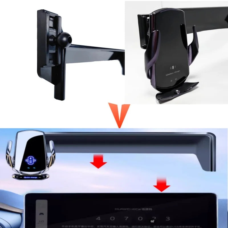Chezhentan Car Phone Holder For Geely EX5 Galaxy E5 2024–2026 Wireless Charging
