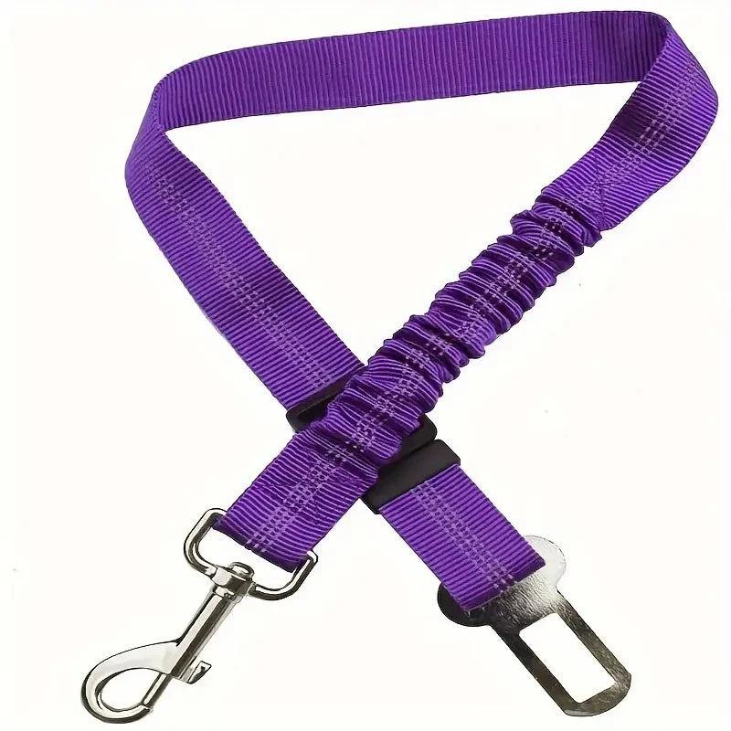 Reflective Dog Seat Belt for Cars | Adjustable Nylon Safety Harness with Bungee