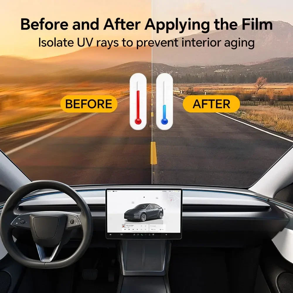 Precut Window Privacy Tint Film for Tesla Model Y Juniper (2025–2026) | Heat & UV Protection
