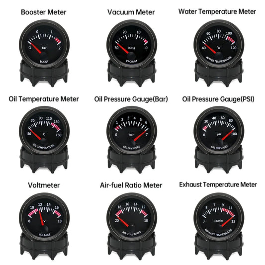 12V 52mm Car Gauge Digital Display | Water Temp Oil Temp Voltage Oil Pressure Boost