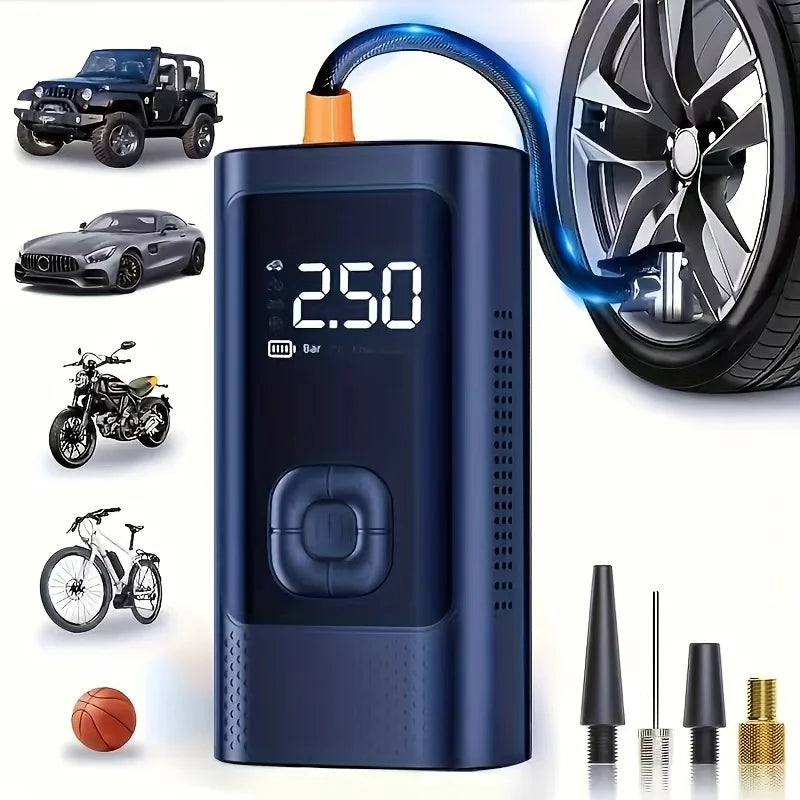 Portable Inflatable Pump | 150PSI Digital Tire Inflator, 2 Power Modes