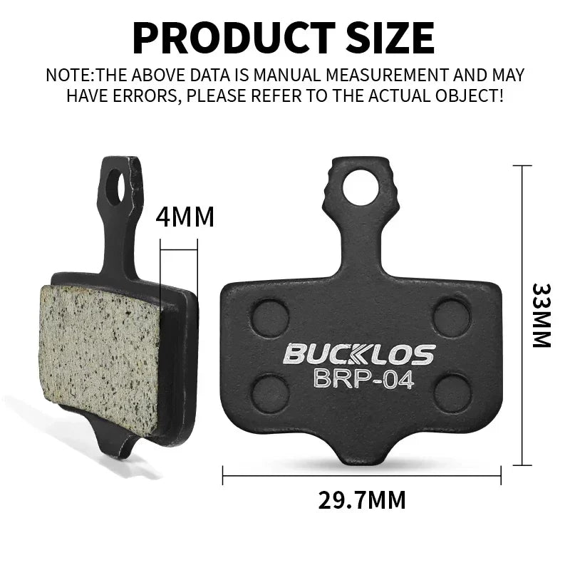 BUCKLOS Resin Disc Brake Pads for SRAM AVID | Wear-Resistant Hydraulic MTB Brake Pads