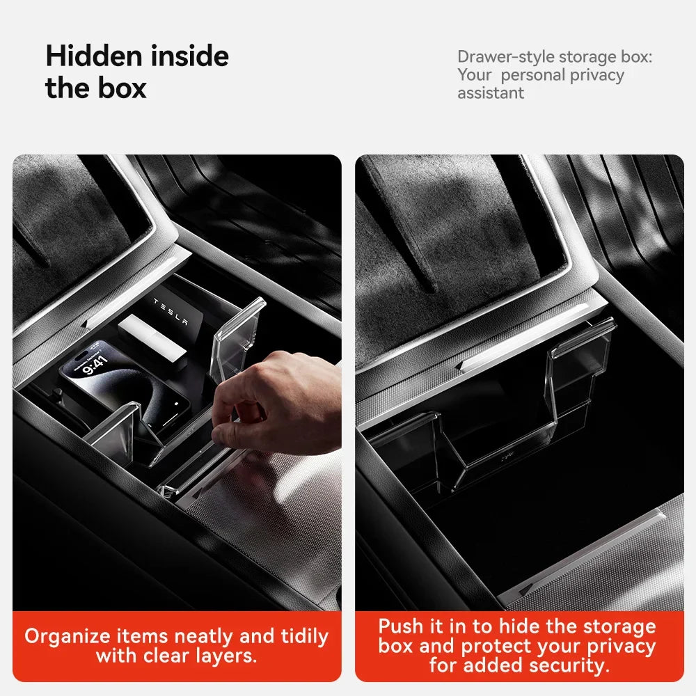 Tesla Model Y Center Console Organizer YL 2021-2026