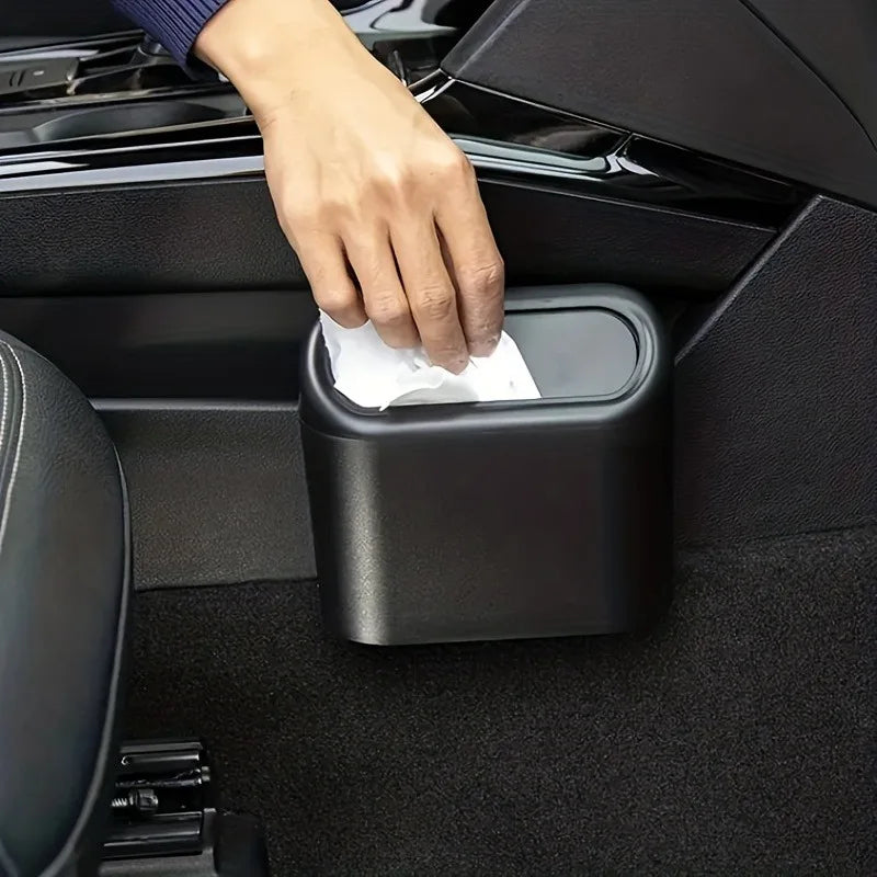 Car Mini Trash Can with Rolling Cover