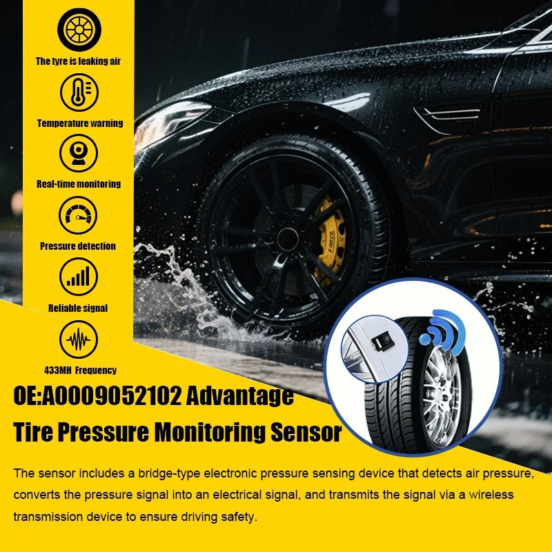 433MHz TPMS Sensor for Mercedes-Benz C E G S CLS GT-S AMG | A0009052102