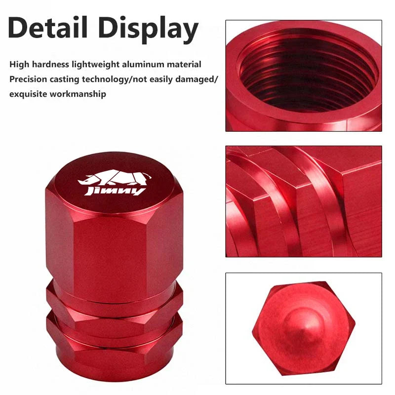 Colored Aluminum Alloy Valve Caps for Suzuki Models | Tire Valve Stem Air Dust Covers