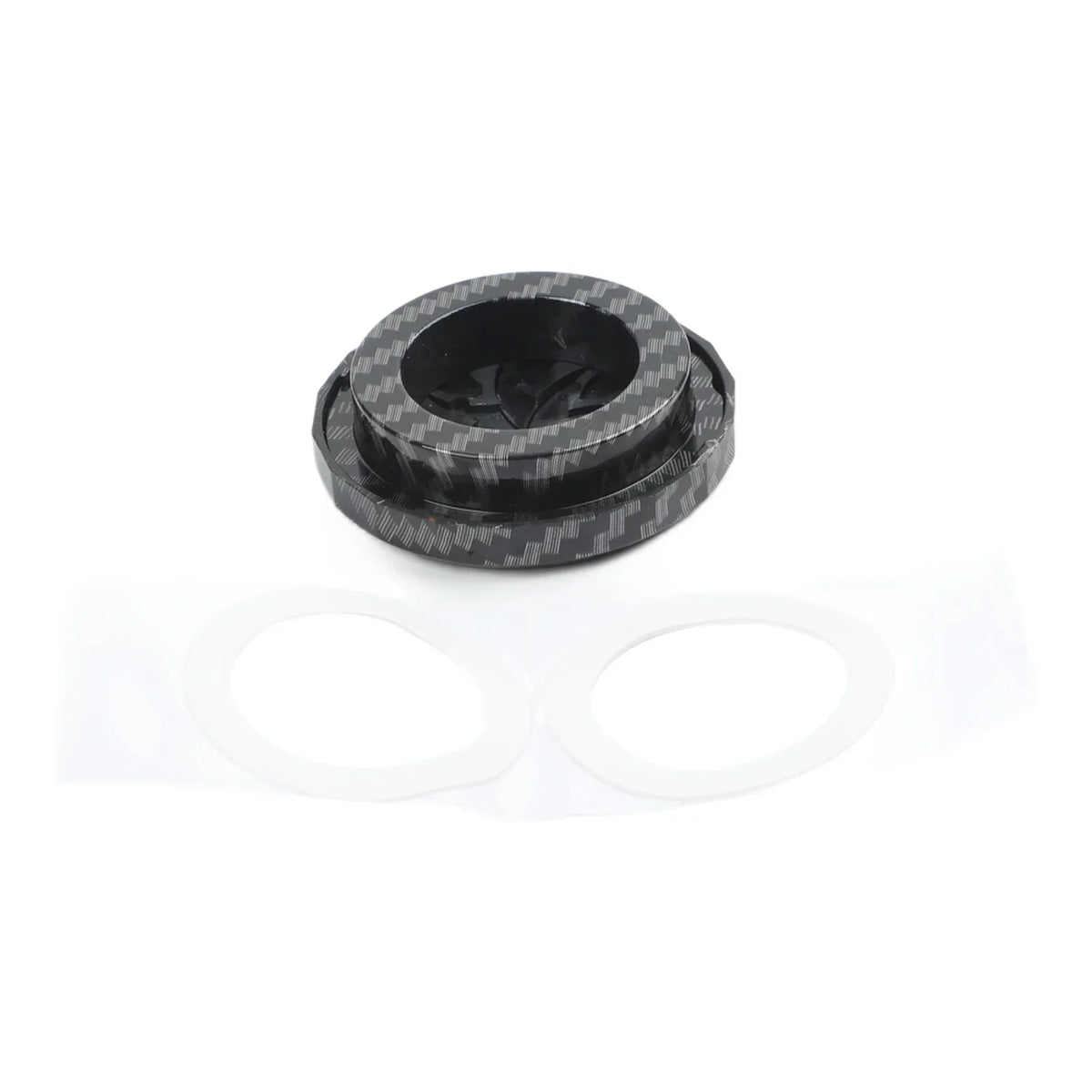 Carbon Fiber Style Start Stop Button Cover | Protective Ring