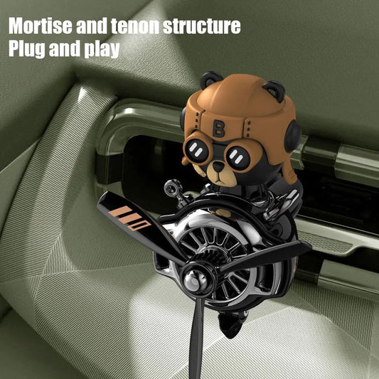 Skull Pilot Helicopter Car Air Freshener Vent Clip