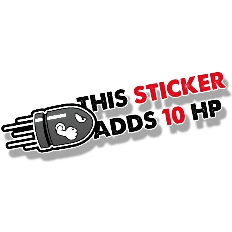 Plus Horsepower 100HP Scratch Car Stickers