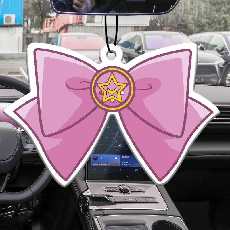 Car Aromatherapy Perfume Air Freshener | Japanese Cartoon Animation Rearview Mirror Fragrance Pendant