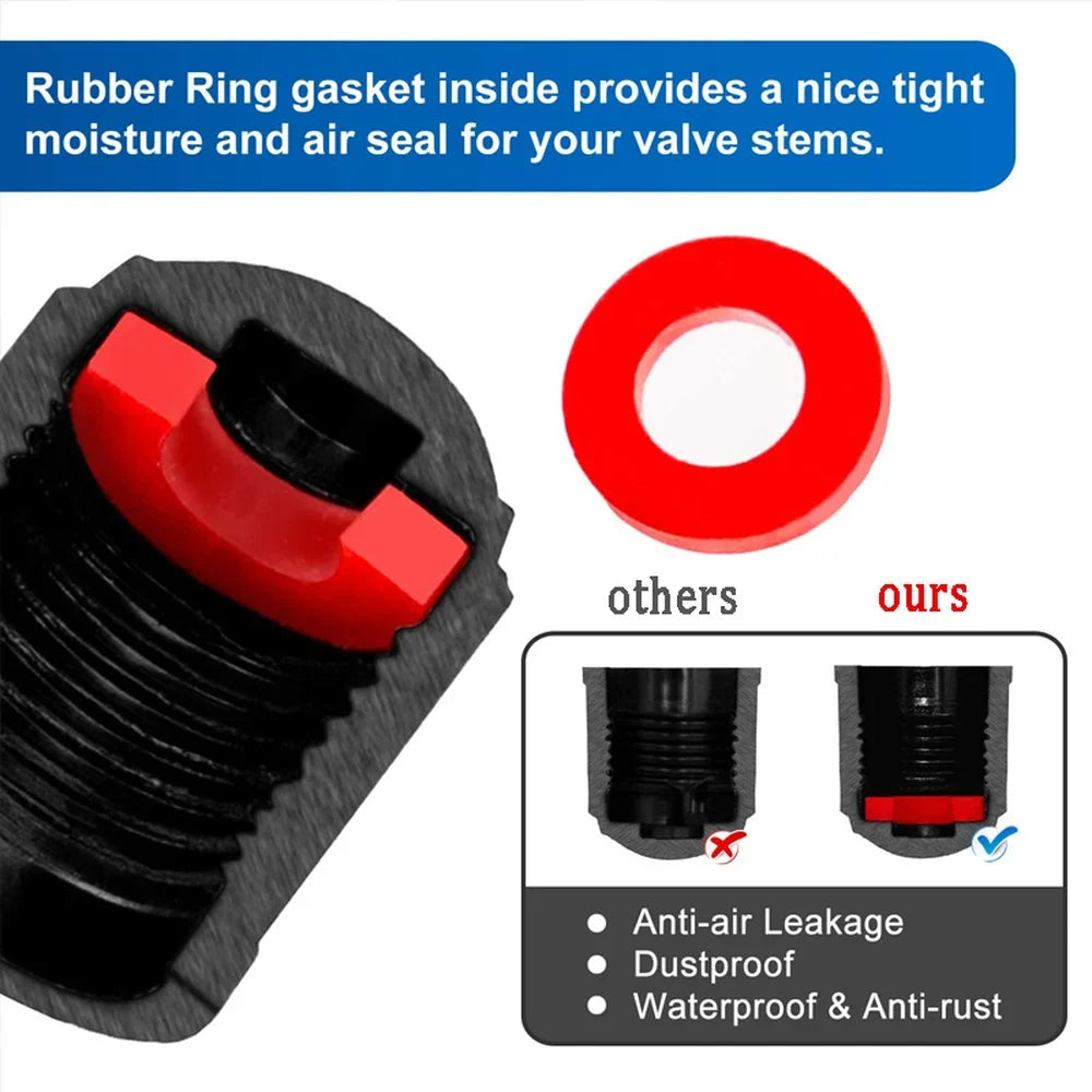 Tire Valve Caps with O-Ring Seal | 20 Pack Dust Covers