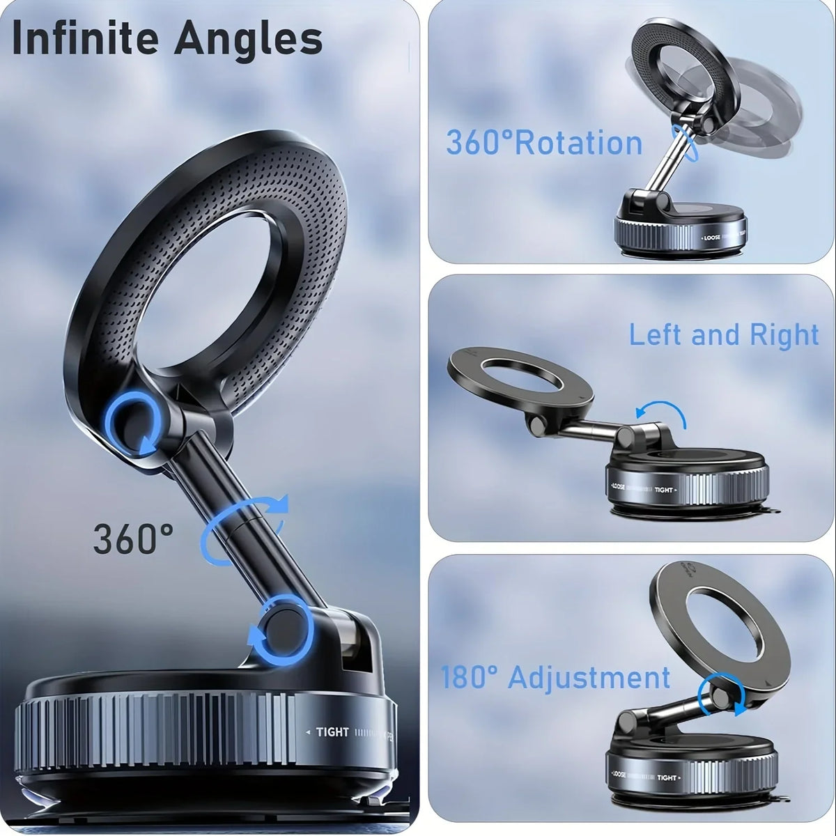 MagSafe Car Phone Holder | Universal Magnetic Mount for iPhone and Android