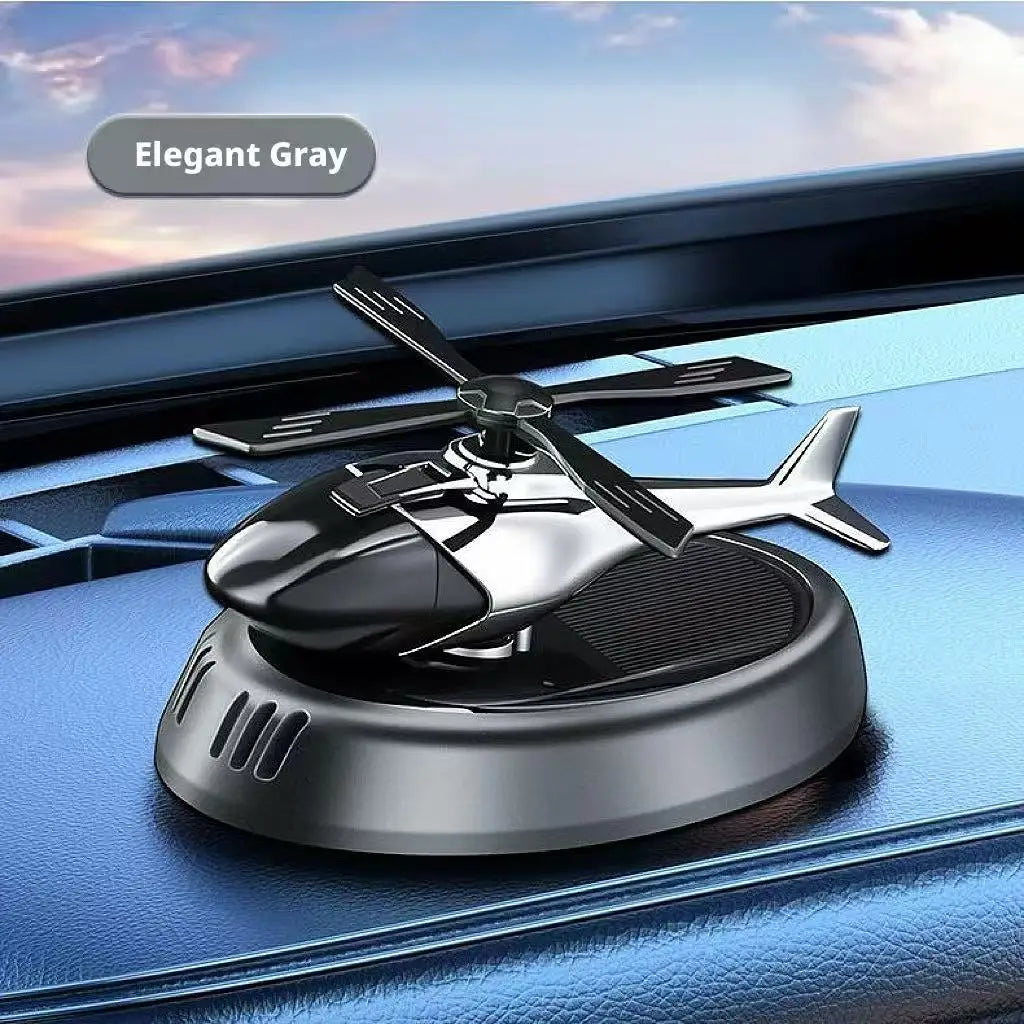 Solar Helicopter Car Air Freshener Dashboard Perfume Diffuser