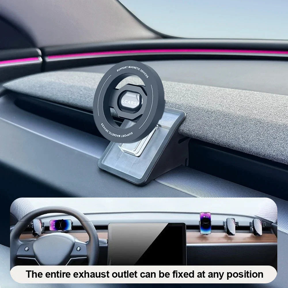 Anti Vibration Magnetic Phone Car Mount | Compatible with Tesla Model Y 2025 and Model 3 Highland 2024