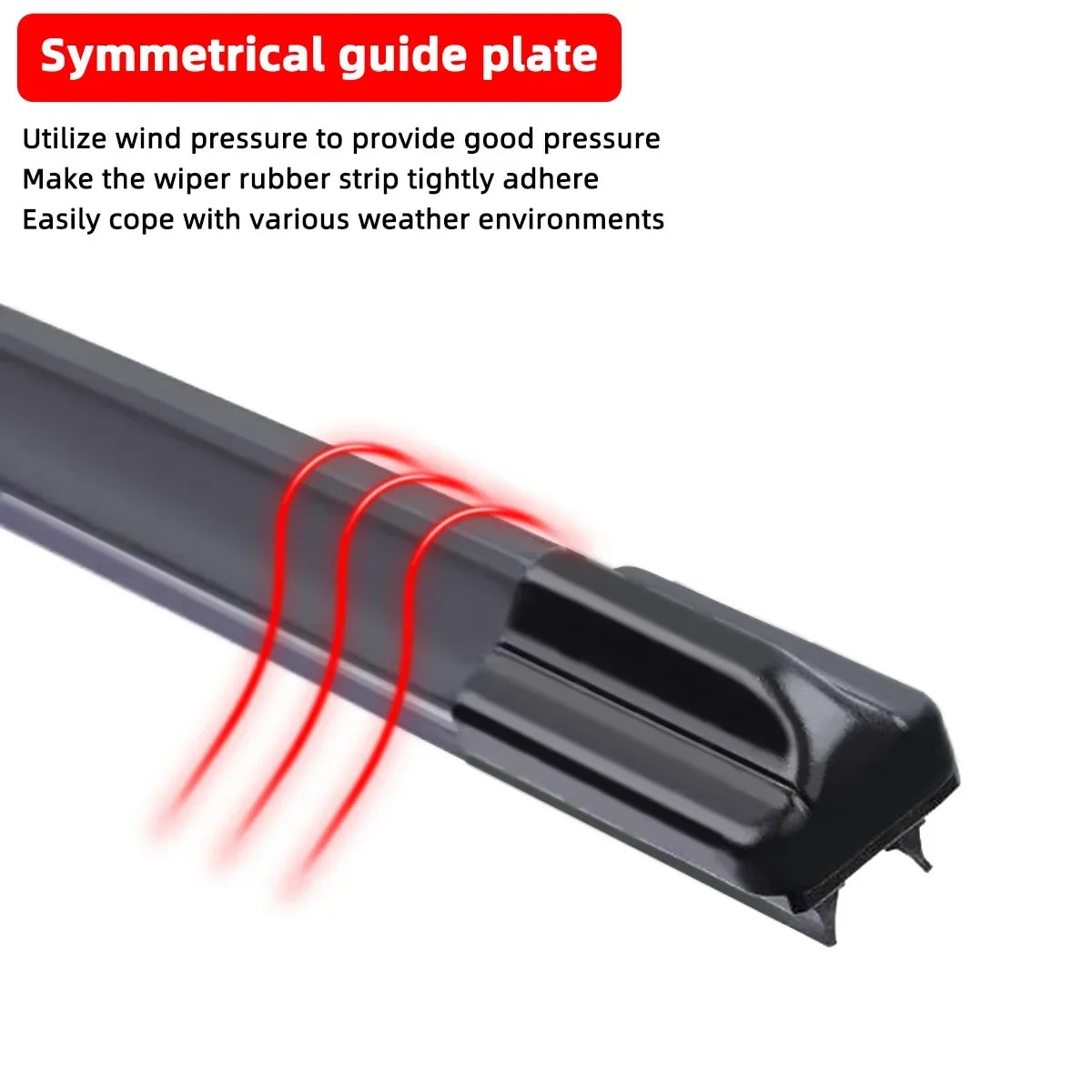 Universal Wiper Blades Double Rubber | J/U-Shaped Car Front Windshield Wiper Replacement 1 Pack
