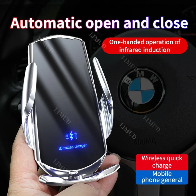 NoEnName_Null Phone Holder for BMW X1 F48 X2 F39 2016-2019 with Wireless Charging