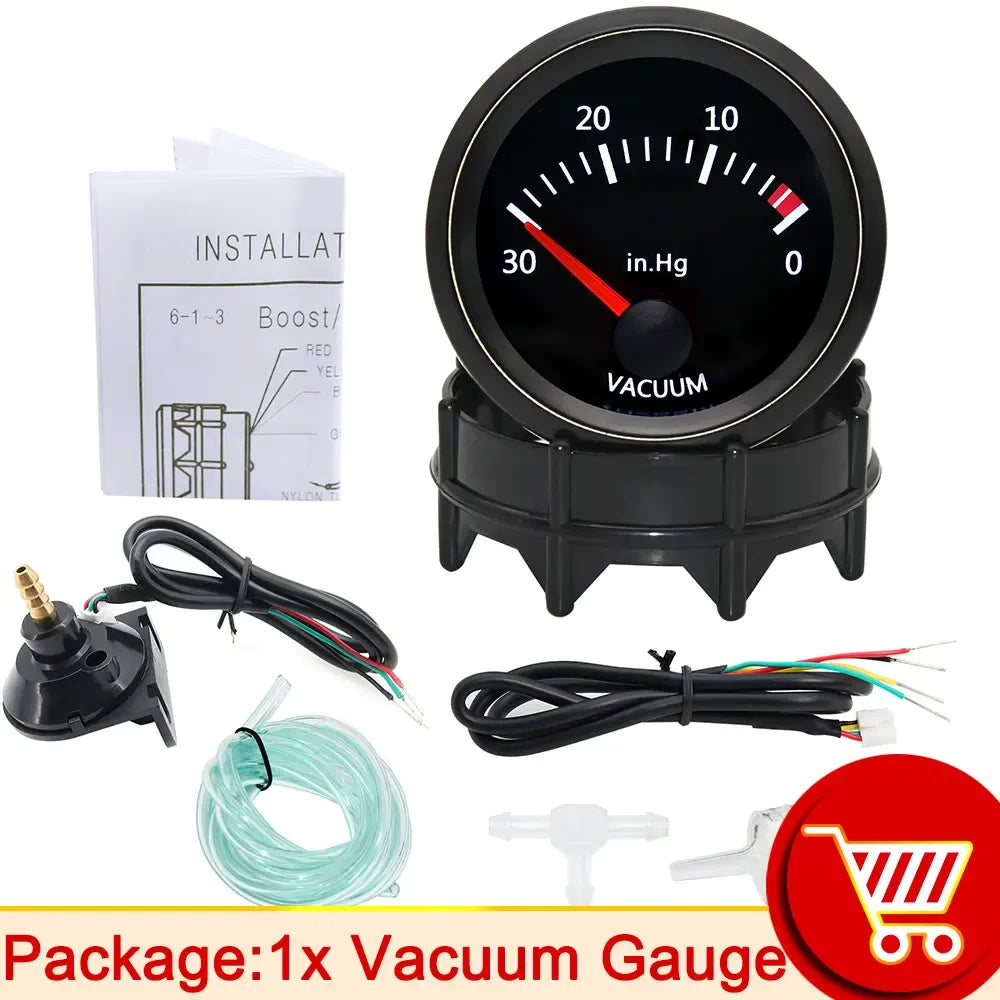 52mm Car Gauge Set | Water Temp Oil Temp Voltmeter Oil Pressure Boost Gauge