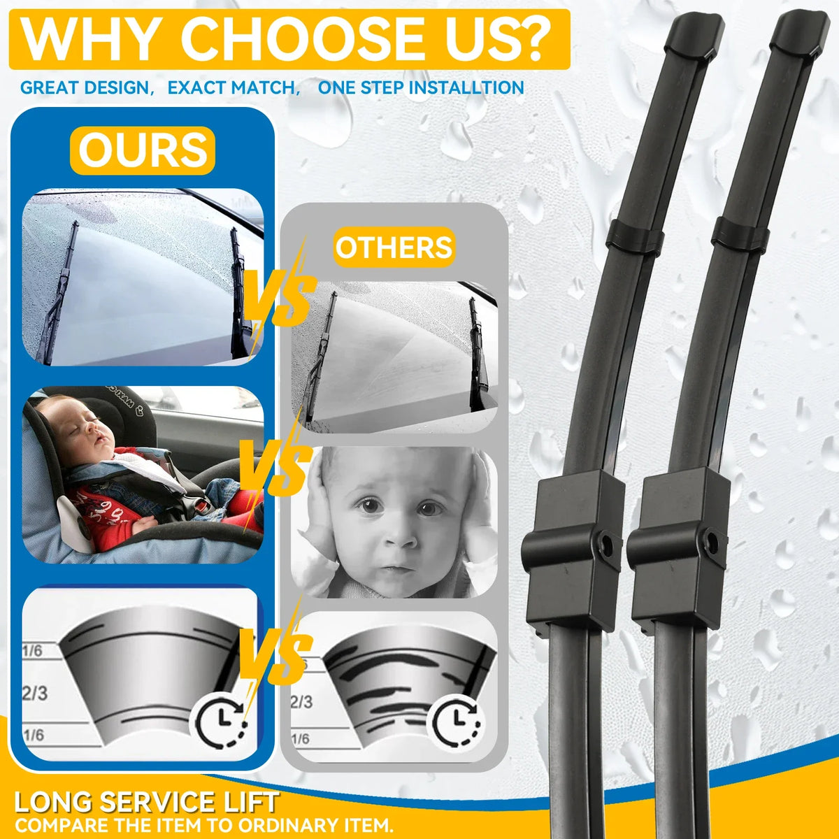 Windshield Wiper Blades For Ford Focus MK2 2004-2011 | Front Window Car Wiper Set