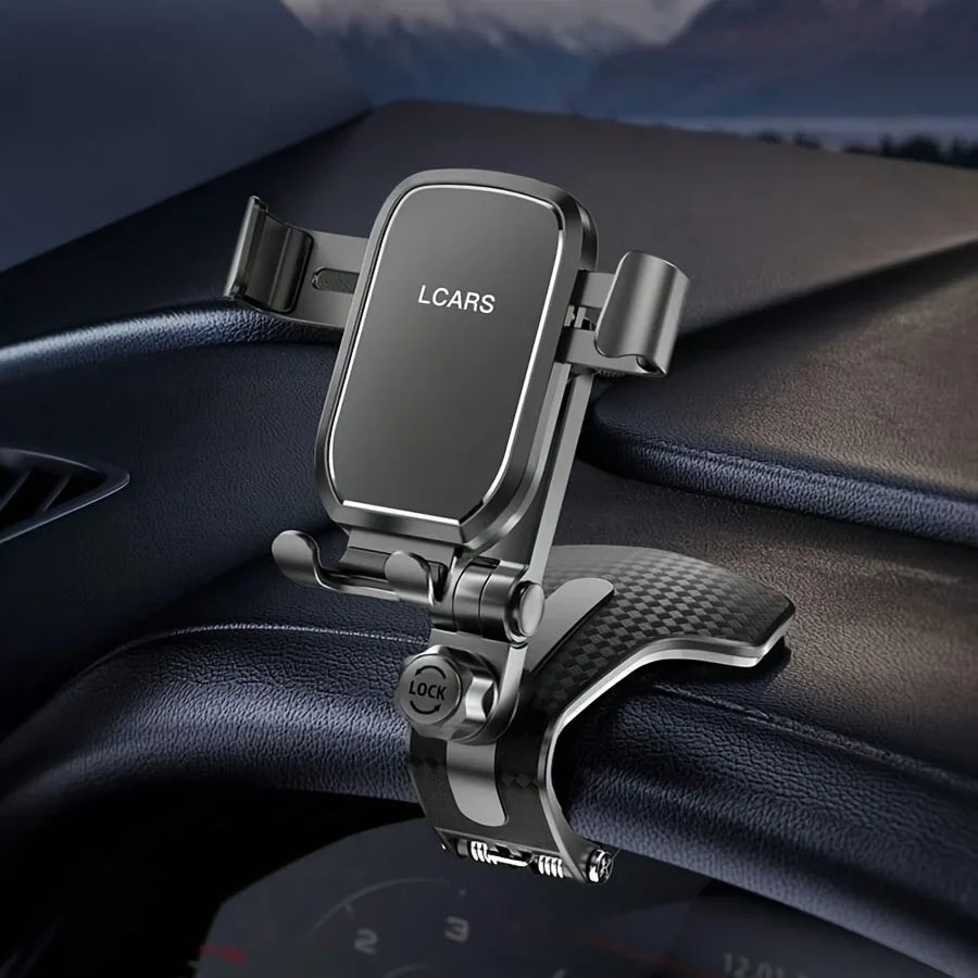 Lcars Car Phone Holder with Metal-Textured Finish and ABS Material