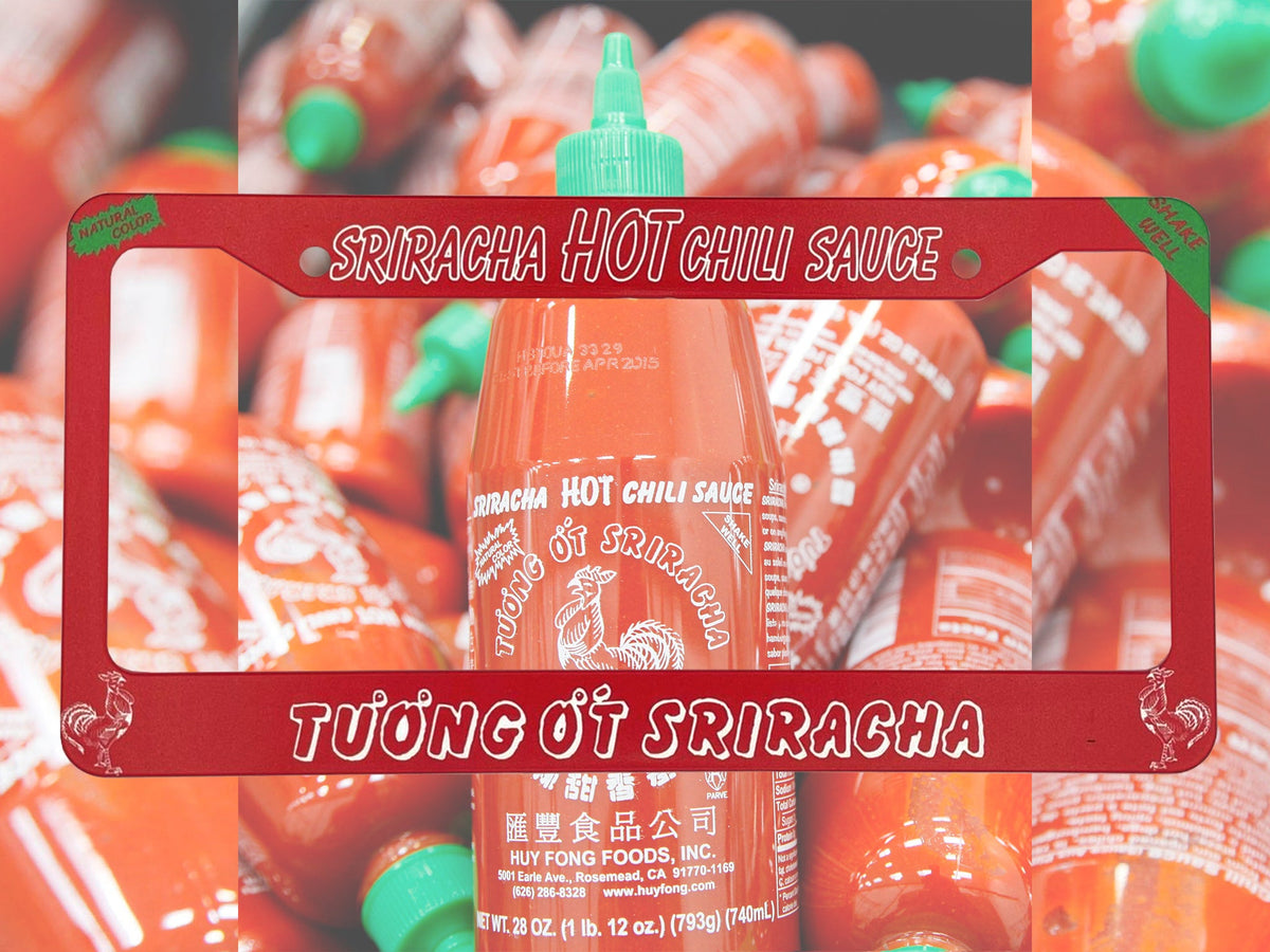 Siracha Hot Sauce License Plate Frame