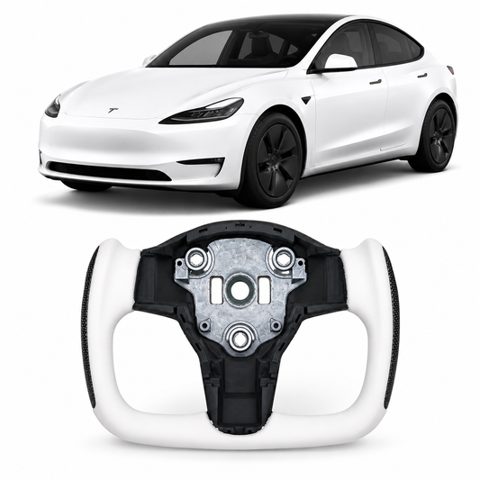 Heated Carbon Fiber Yoke Steering Wheel for Tesla Model 3 & Model Y