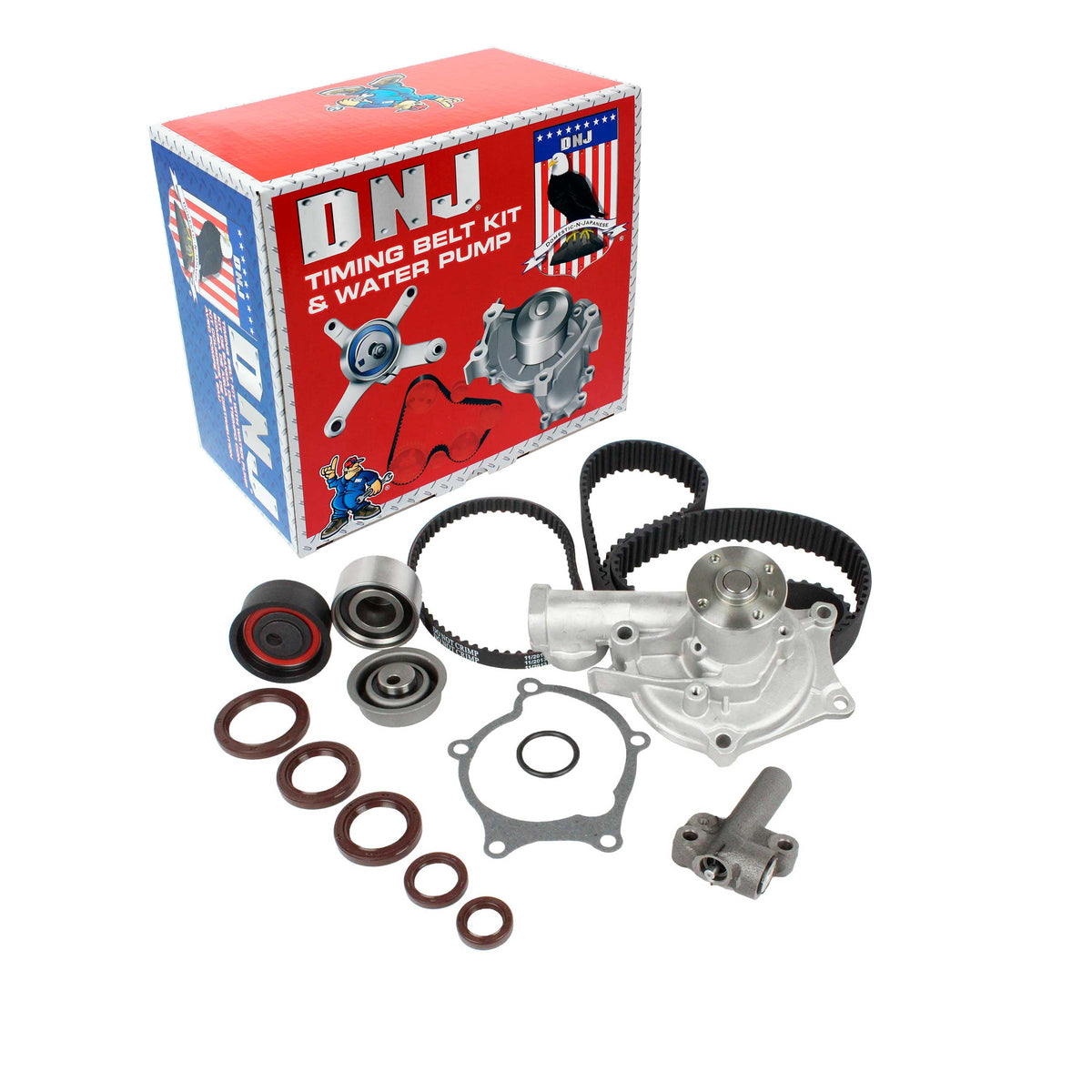 DNJ Timing Belt Kit with Water Pump 1993-1994 Eagle, Mitsubishi, Plymouth 2.0L