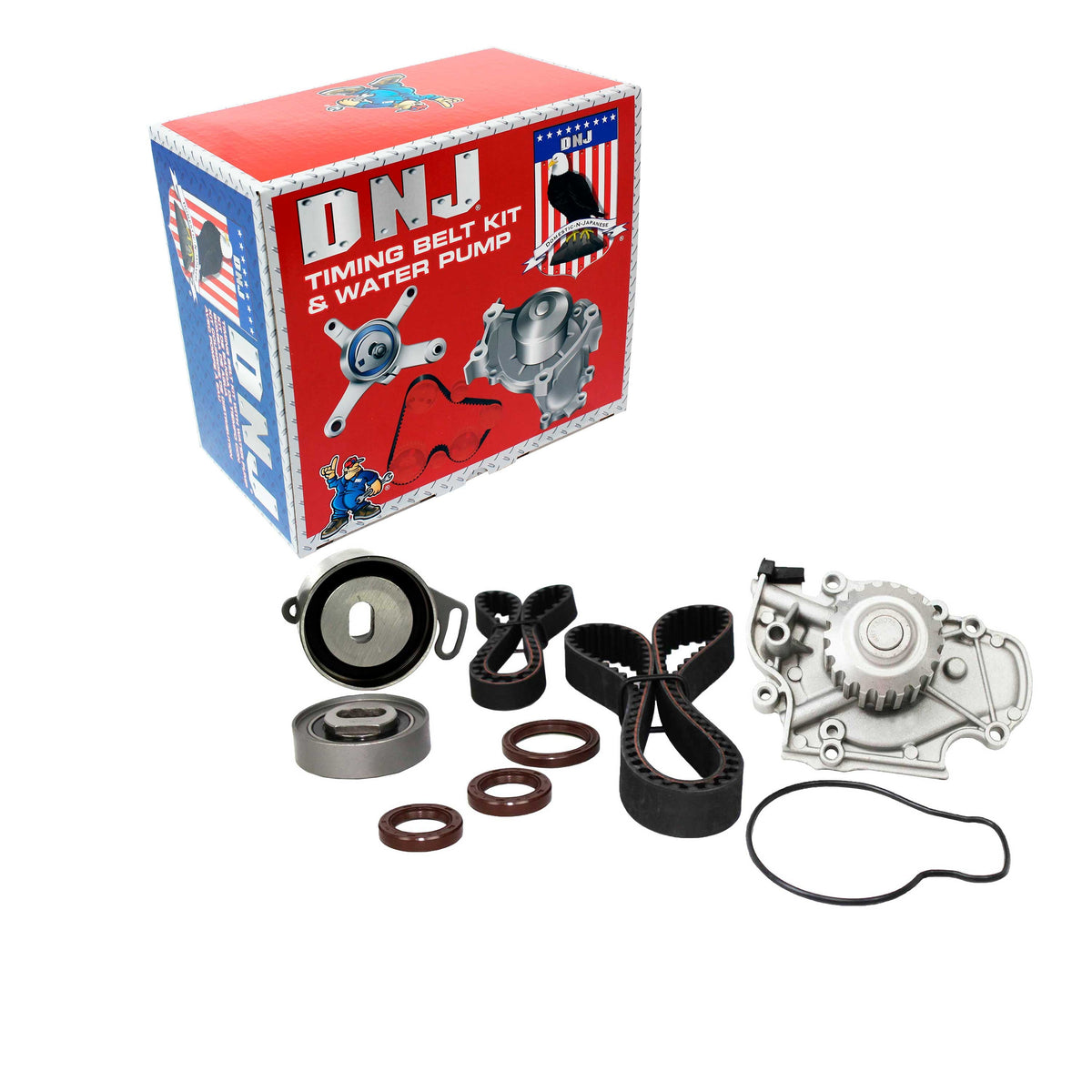 DNJ Timing Belt Kit with Water Pump 1994-2002 Acura, Honda, Isuzu 2.2L-2.3L