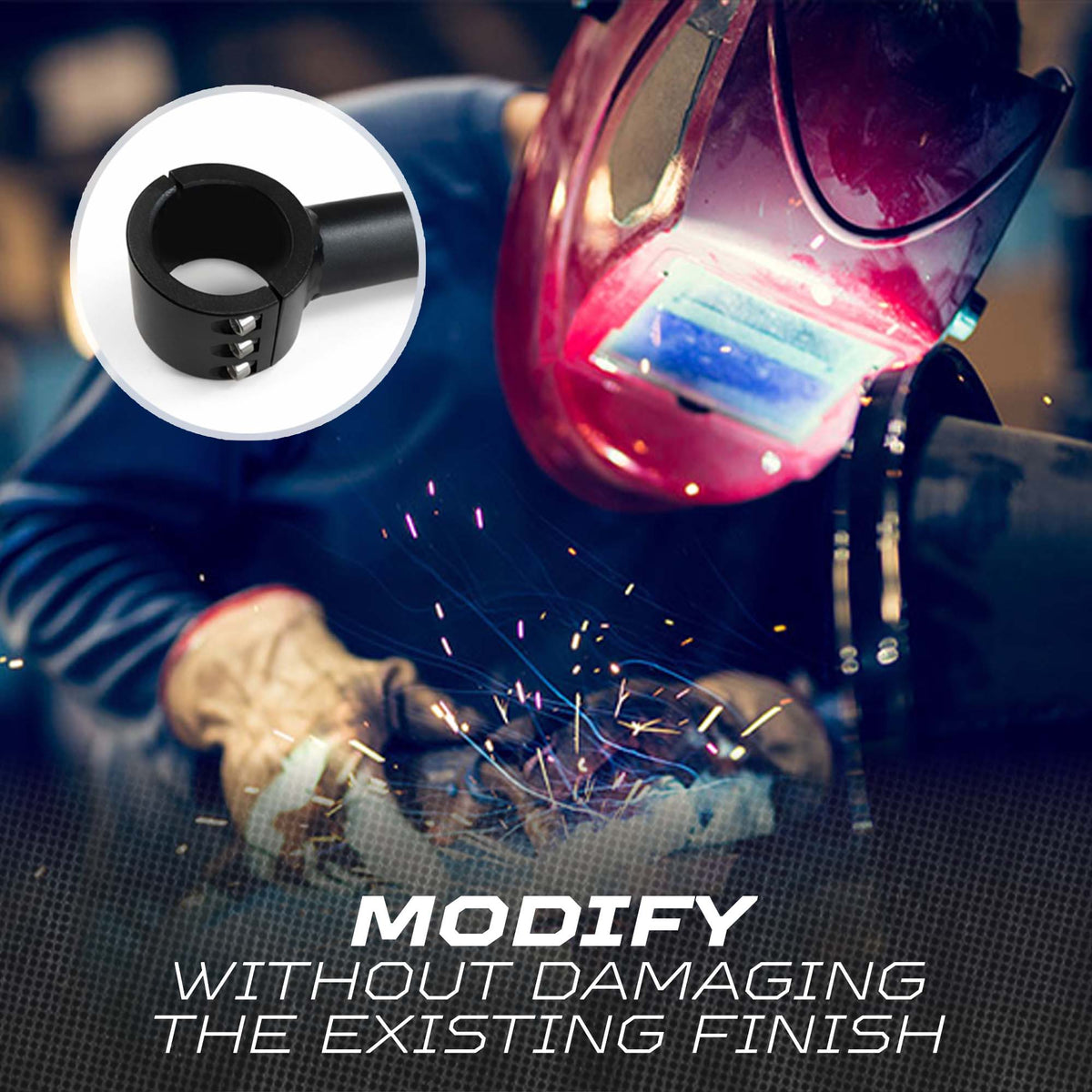50 Caliber Racing Split Collar Tube Clamp 1.5" I.D.