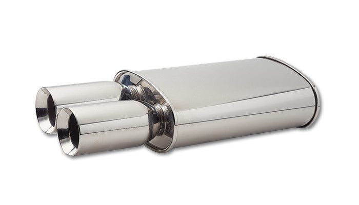 Vibrant Performance Muffler Oval Stainless Polished 2.5IN - 1040