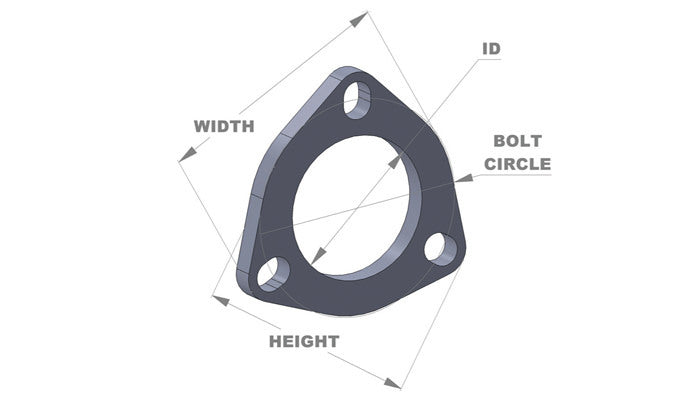 Vibrant Performance 3-Bolt Stainless Steel Exhaust Flange 3in. - 1483S