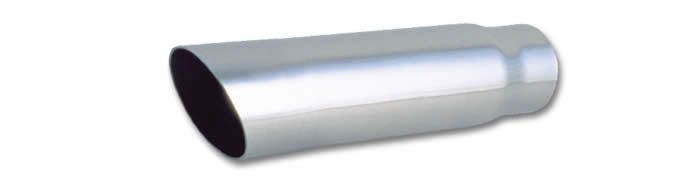 Vibrant Performance 3in Round Stainless Stee l Tip Single Wall Angle