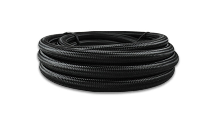 Vibrant Performance 5ft Roll of Black Nylon Braided Hose -4AN - 18984