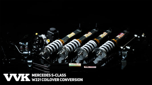 SLR Speed Mercedes S-Class W221 Coilover Conversion Kit with Adjustable Sway Bars and Power Steering 2006-2013 (S250 CDI, S300, S350, S400 HYBRID, S450, S550, S500, S600, S320 CDI, S420 CDI, S63, S65)