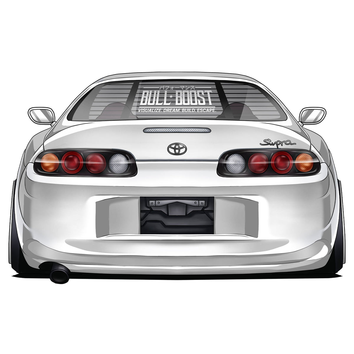 Bull Boost Visualize Vinyl Window Sticker Decals