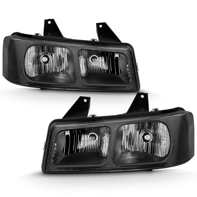 ANZO 2003-2017 Chevy Express Crystal Headlight Black 111474