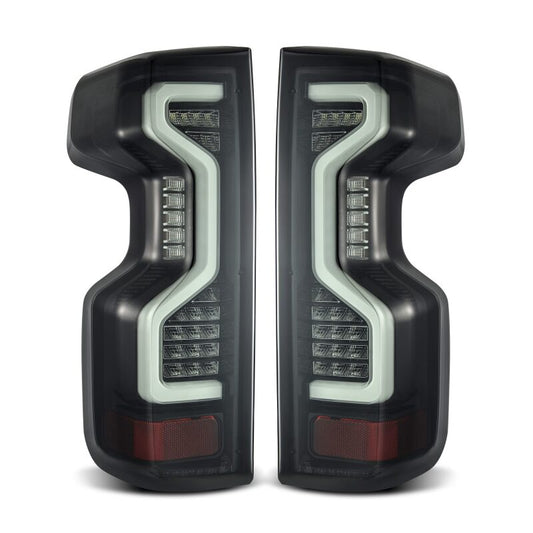 AlphaRex 19-23 Chevrolet Silverado 1500/2500HD/3500HD PRO-Series LED Tail Lights Jet Black 620070