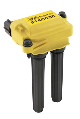 Accel Ignition Coil, Female Socket, Coil Pack Style, Square, Epoxy, Black, Yellow, Chrysler, Dodge - 140038