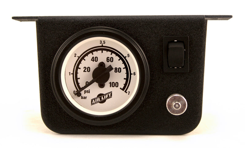 Air Lift AIRLIFT Single Needle Gauge w/ 2" Lighted Panel - 100 PSI