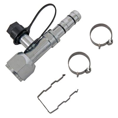 Aeroquip A/C Service Port, In-Line Hose Splice, #10 Air Conditioning, with Cages and Clips, R134a - FCP0515