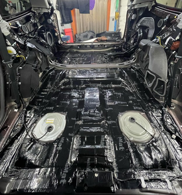 USA HushMat MEGA Bulk Kit – Sound Deadening & Thermal Insulation Sheets for Full Vehicle Coverage (72 Sq Ft, Black Foil)