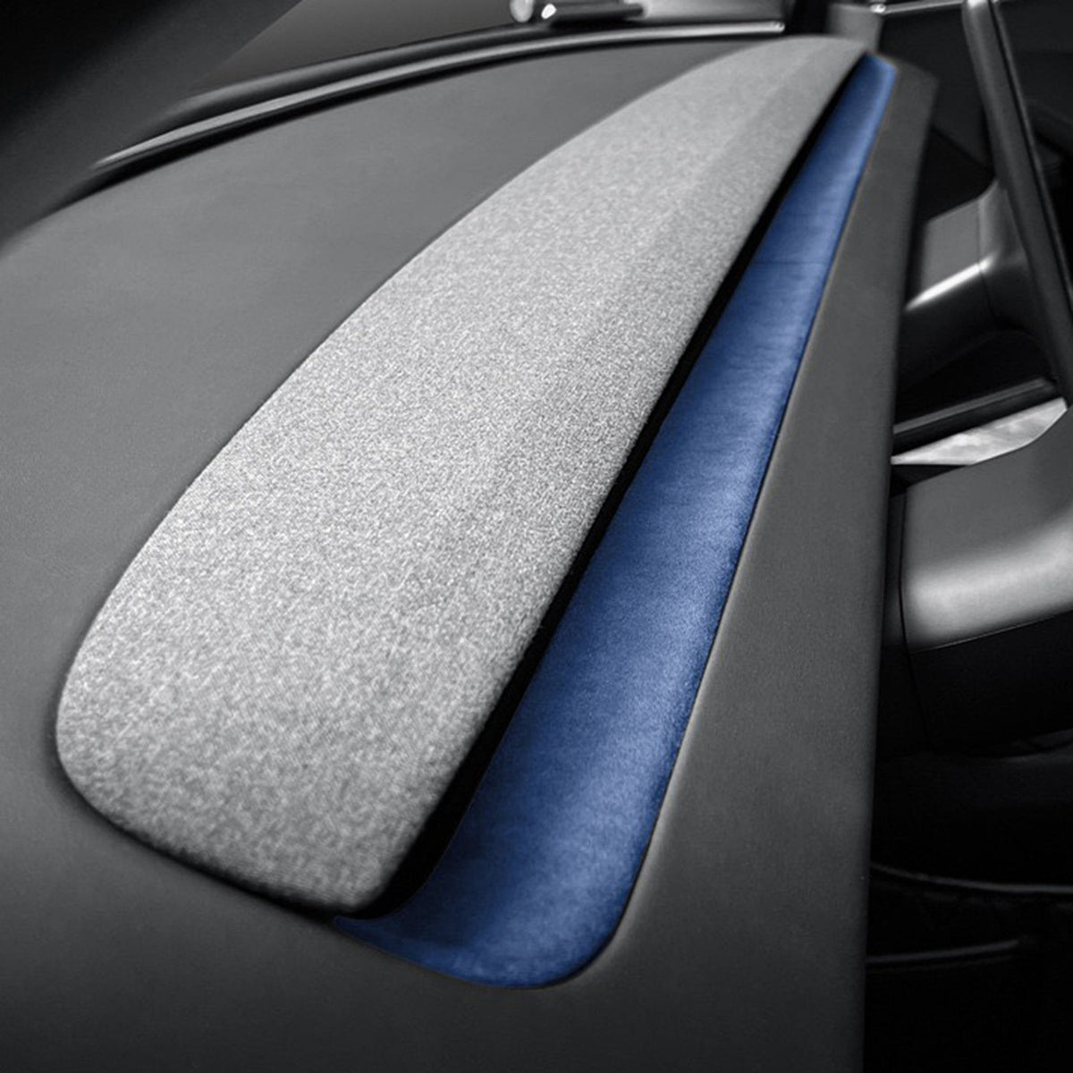 Tesery Alcantara Spliced Dash Trim for Tesla Model 3 Highland / Model Y Juniper (2PCS)