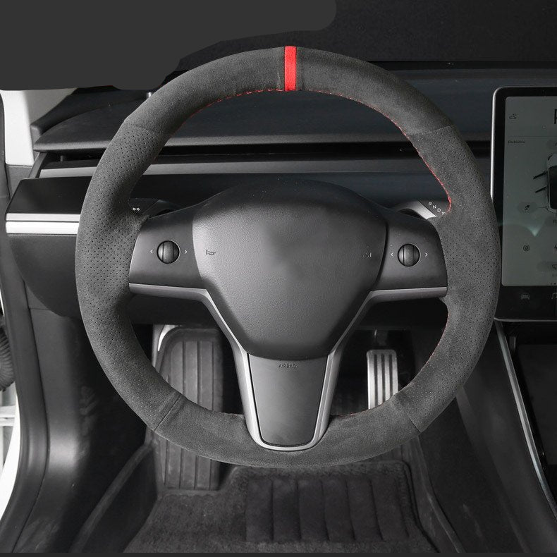 Tesery Alcantara Steering Wheel Cover for Tesla Model S / Model X