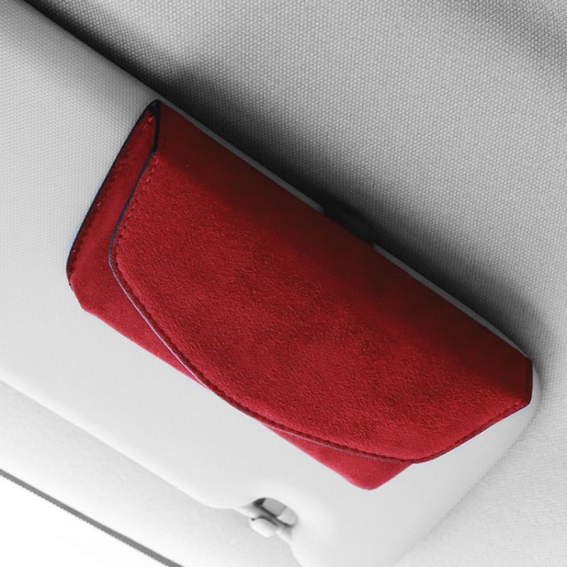 Tesery Alcantara Sun Visor Glasses Case for Tesla