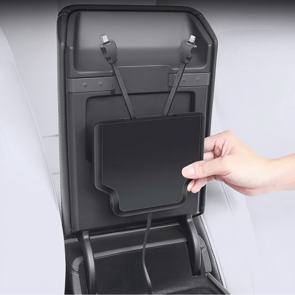 Tesery Armrest Box Hidden Expansion Dock for Model Y Juniper & Model 3 Highland & Model YL